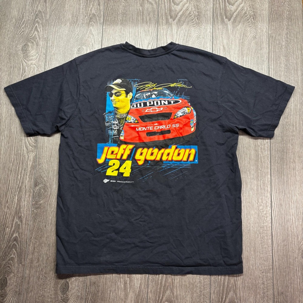 Vintage Nascar Jeff Gordon T Shirt Black XL 2000s Streetwear Chase Y2k